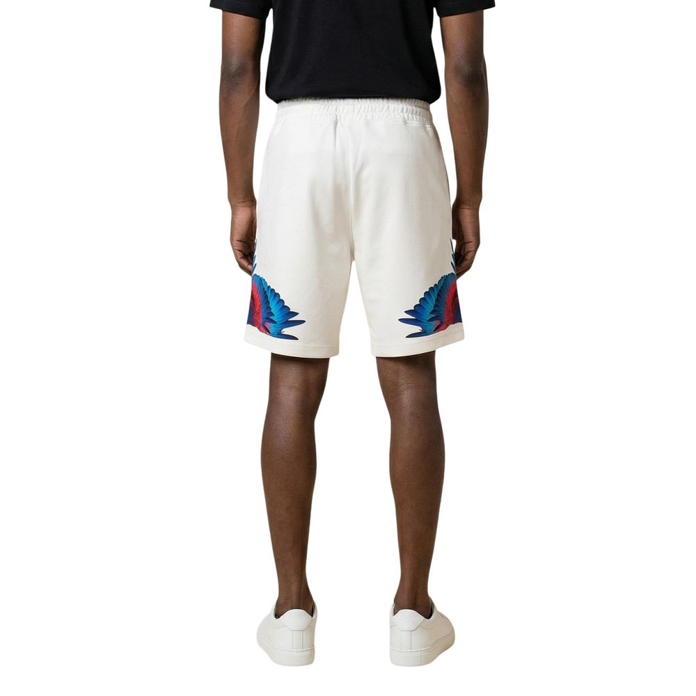 County of Milan Cream Cotton Bermuda Shorts