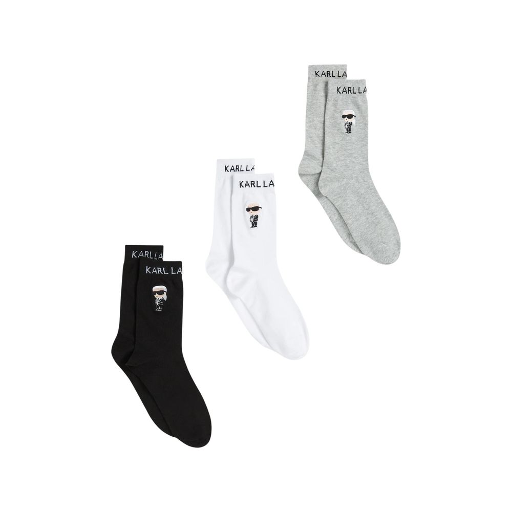 Karl Lagerfeld White Cotton Socks