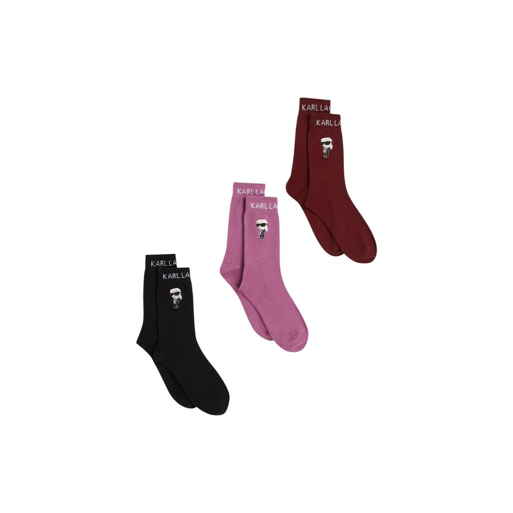Karl Lagerfeld Pink Cotton Socks