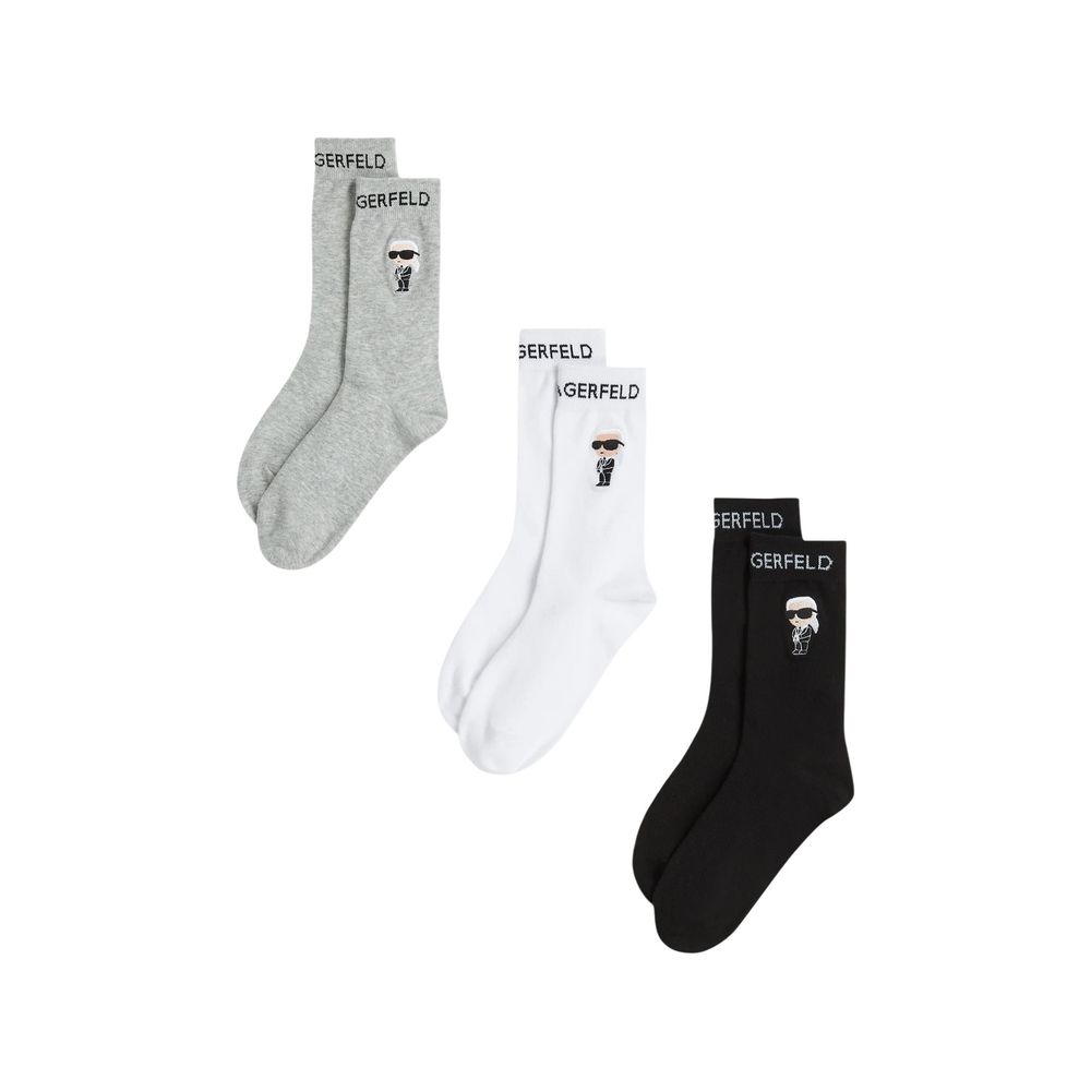 Karl Lagerfeld White Cotton Socks