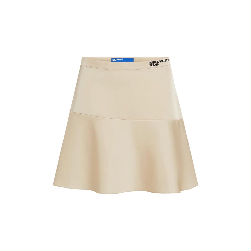 Karl Lagerfeld Beige Polyester Mini Skirt