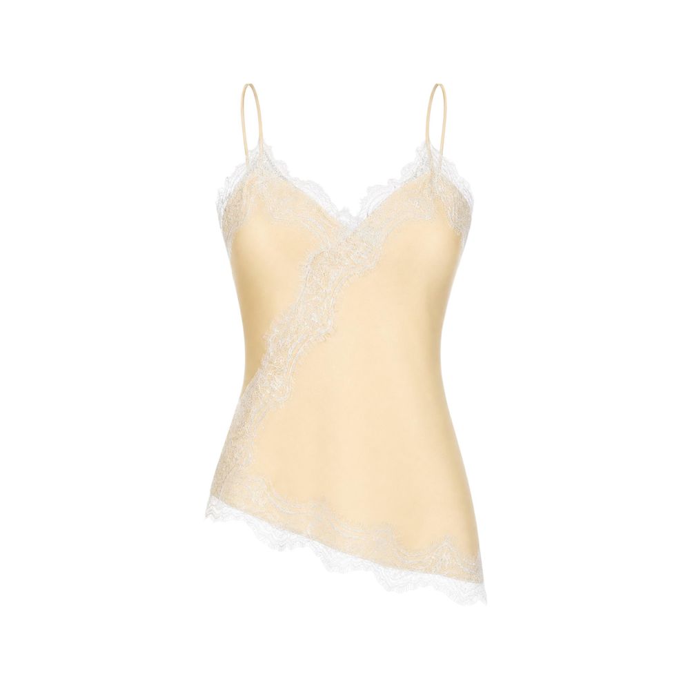 Jacqueline De Yong Beige Polyester Tank Tops