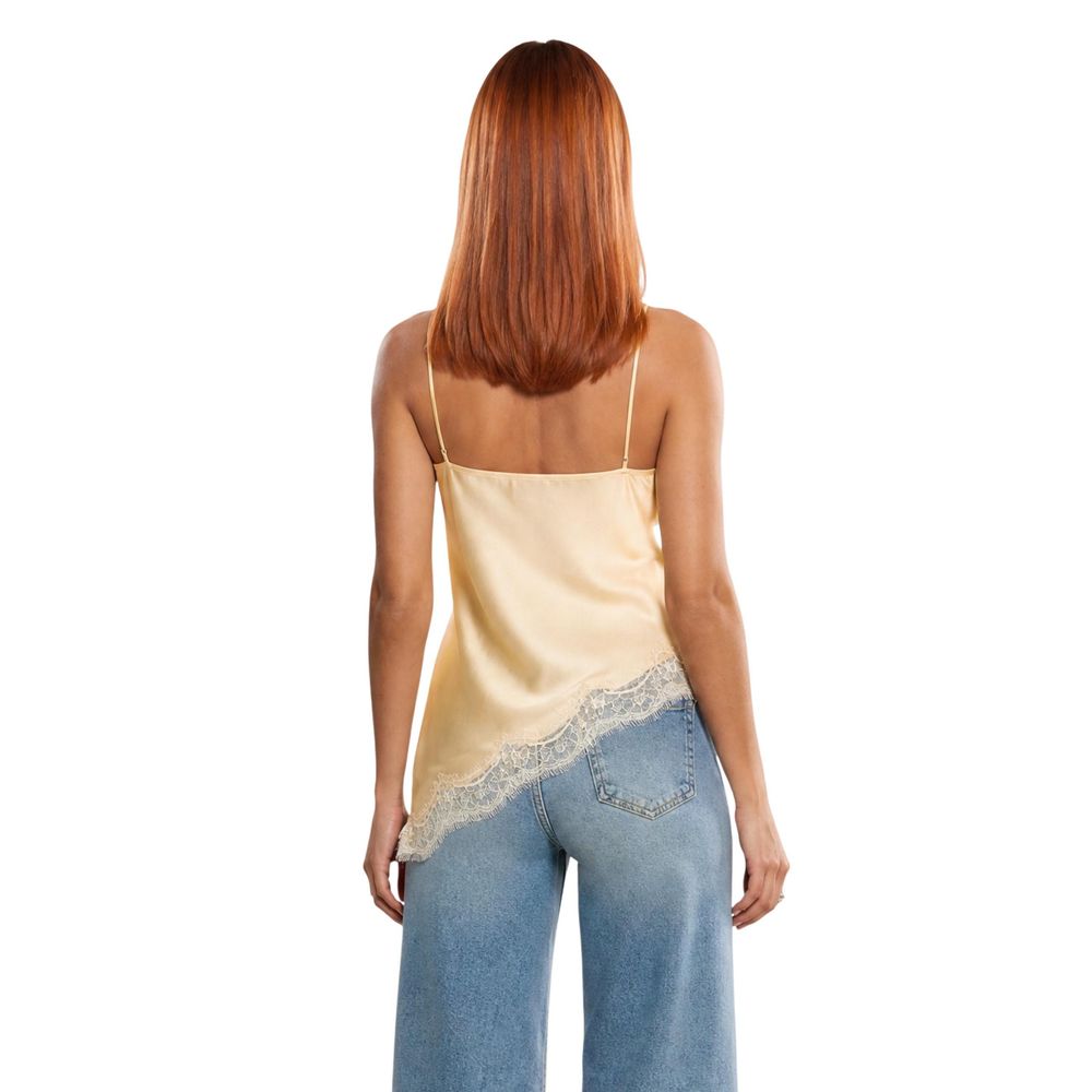 Jacqueline De Yong Beige Polyester Tank Tops