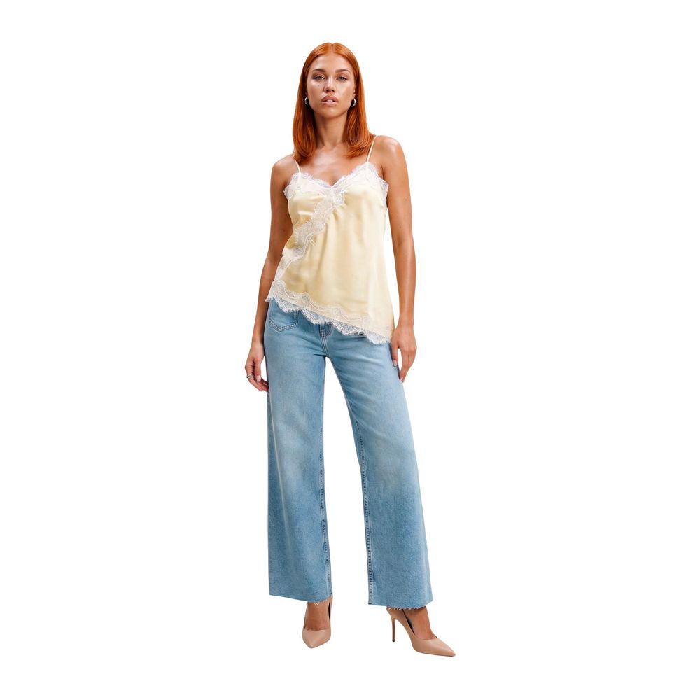 Jacqueline De Yong Beige Polyester Tank Tops