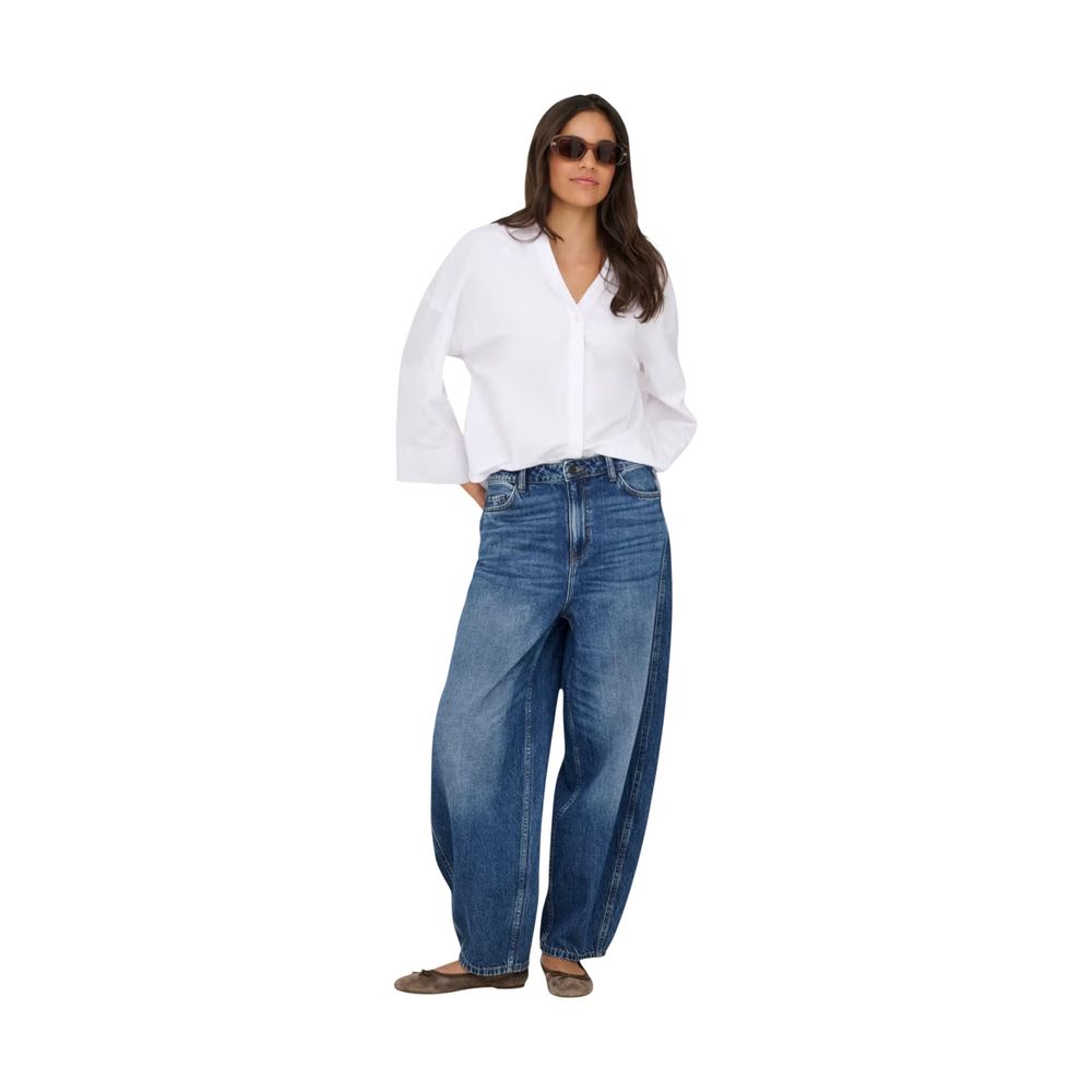 Jacqueline De Yong Blue Cotton Mom Jeans