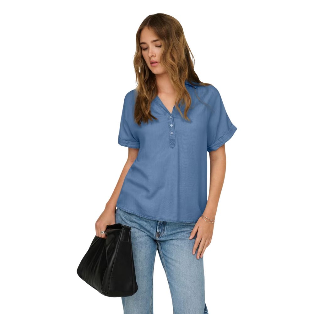 Only Blue Lyocell Shortsleeve Shirt