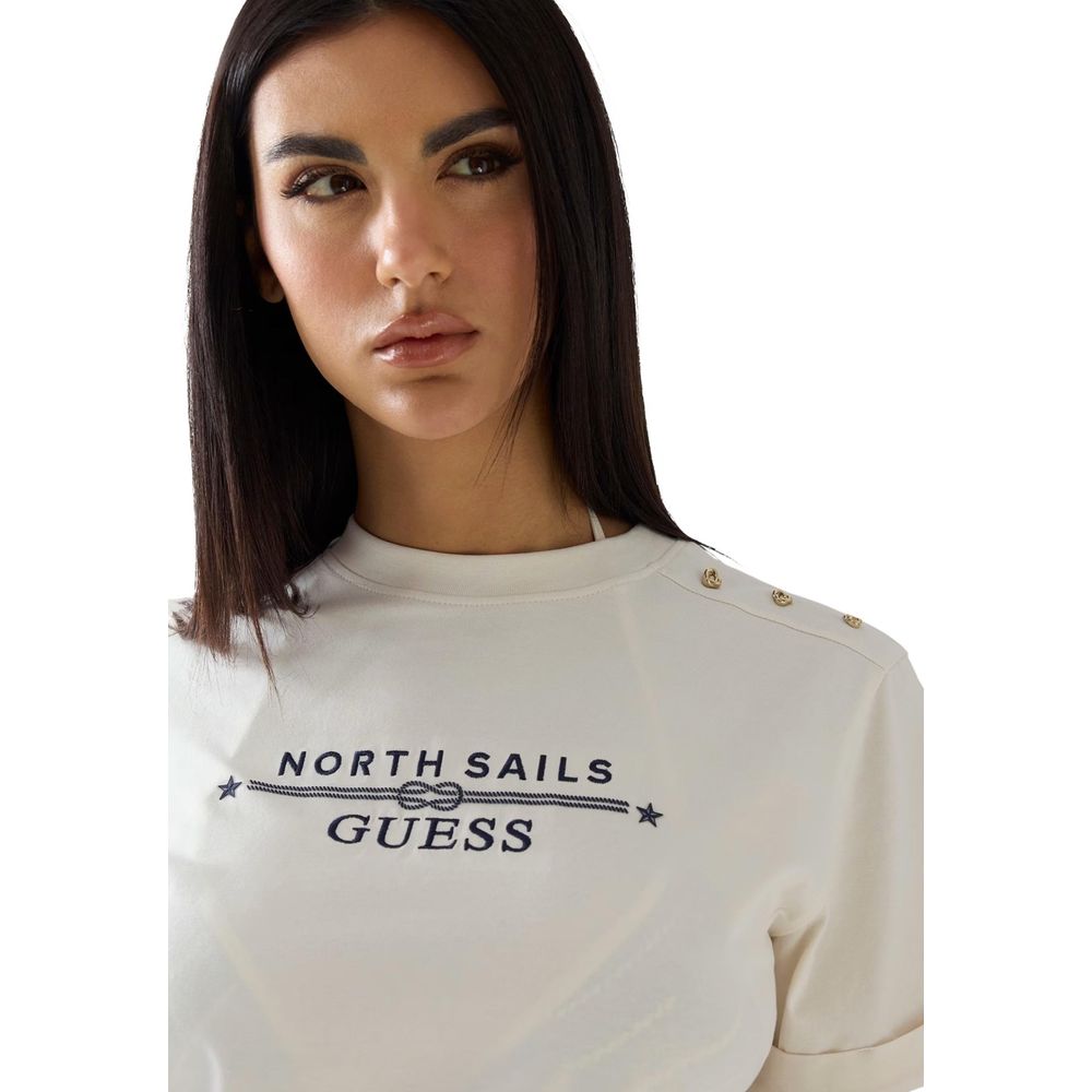 Guess Cream Cotton T-Shirt