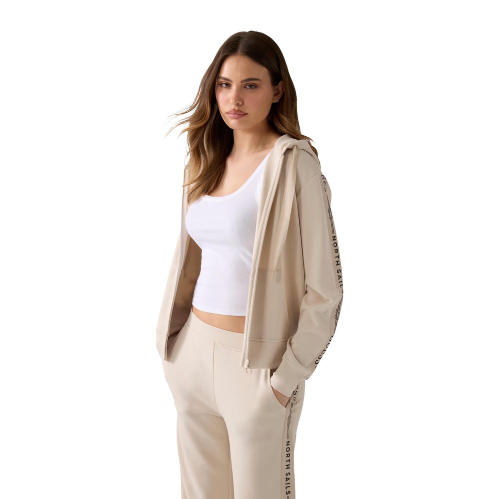 Guess Beige Polyester Hoodie