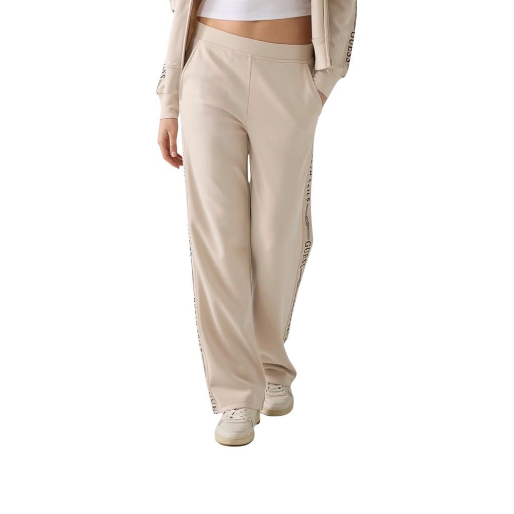 Guess Beige Polyester Joggers (Workout Pants)