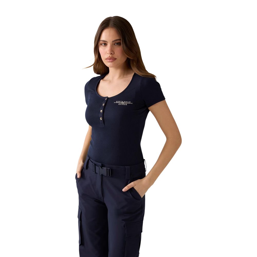 Guess Blue Viscose T-Shirt