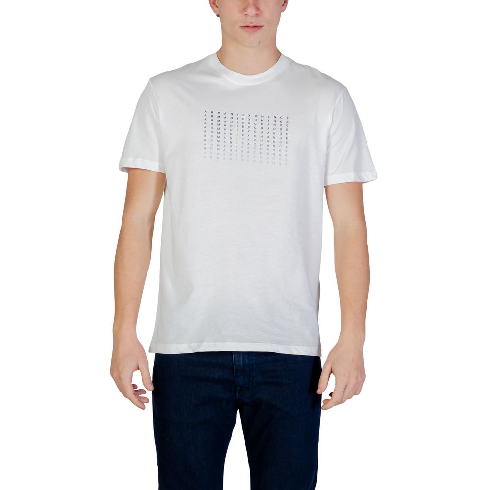 Armani Exchange White Cotton T-Shirt