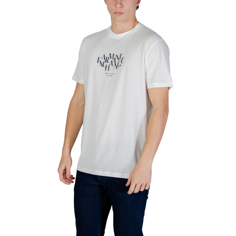 Armani Exchange White Cotton T-Shirt
