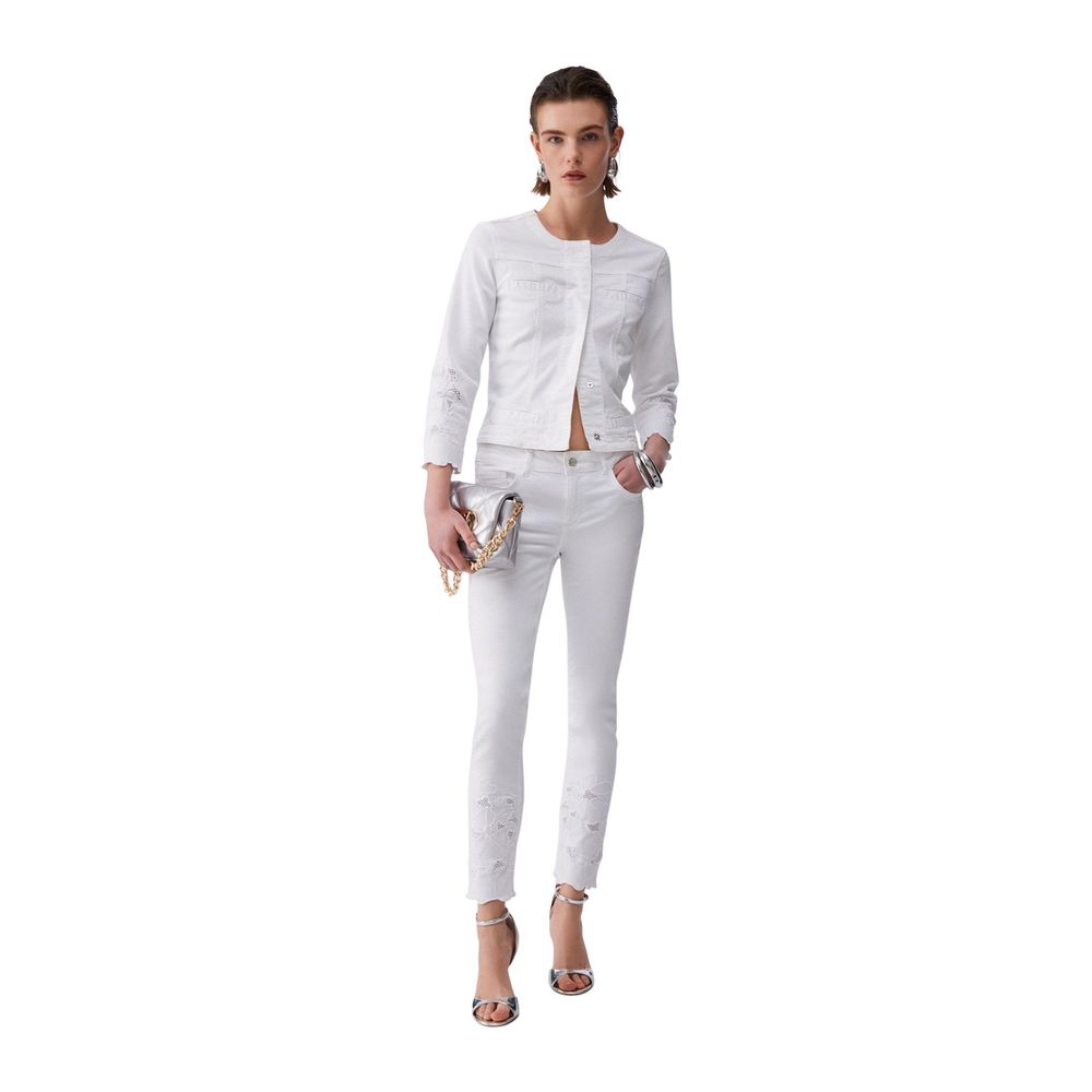 Liu Jo White Cotton Denim Jacket