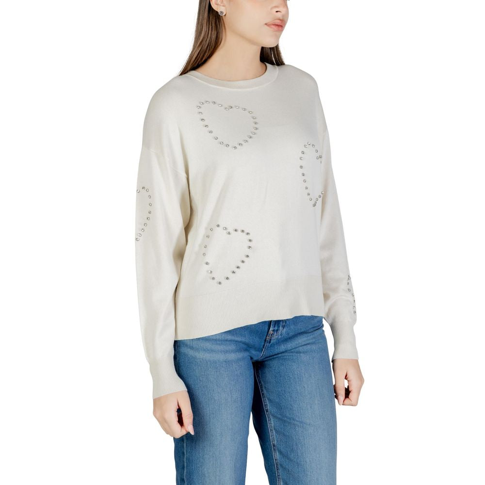 Only Cream Viscose Sweatshirt