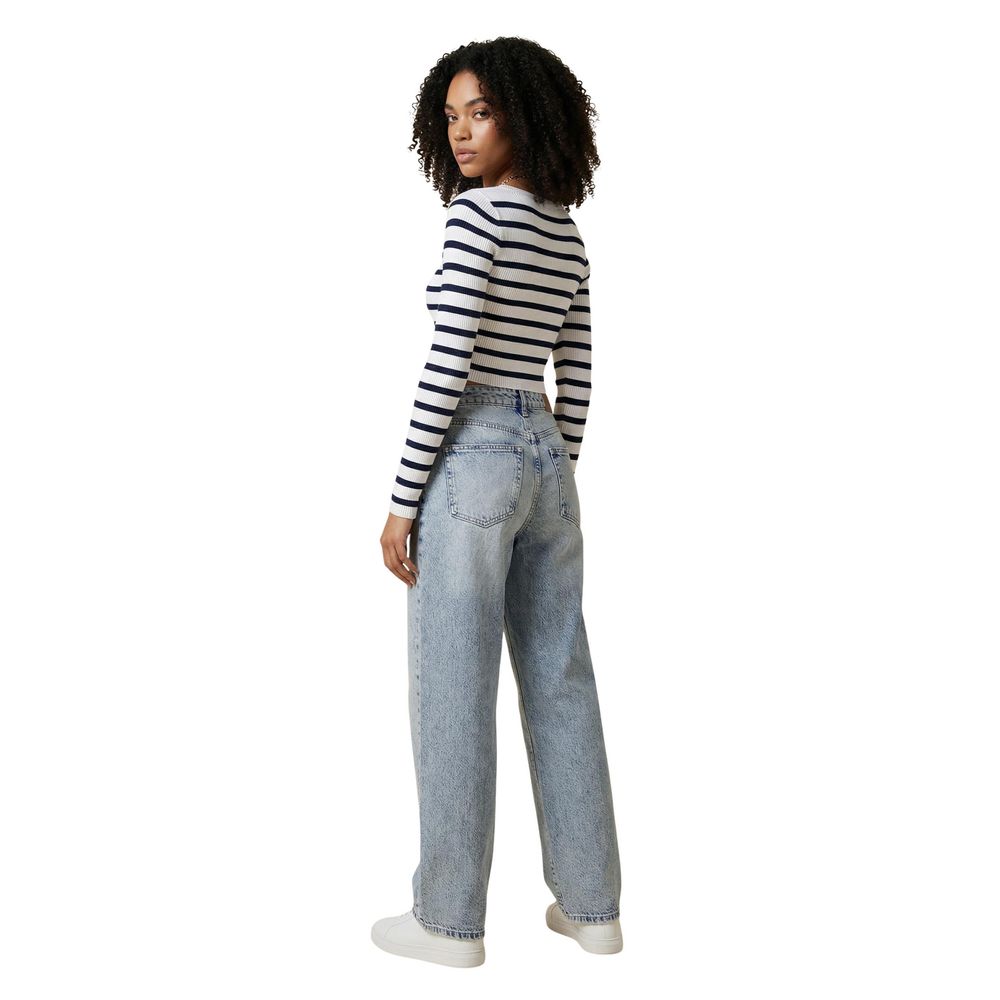 Only Blue Viscose Sweatshirt