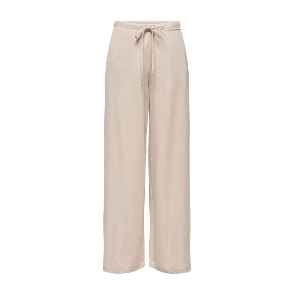 Only Beige Viscose Casual Pants