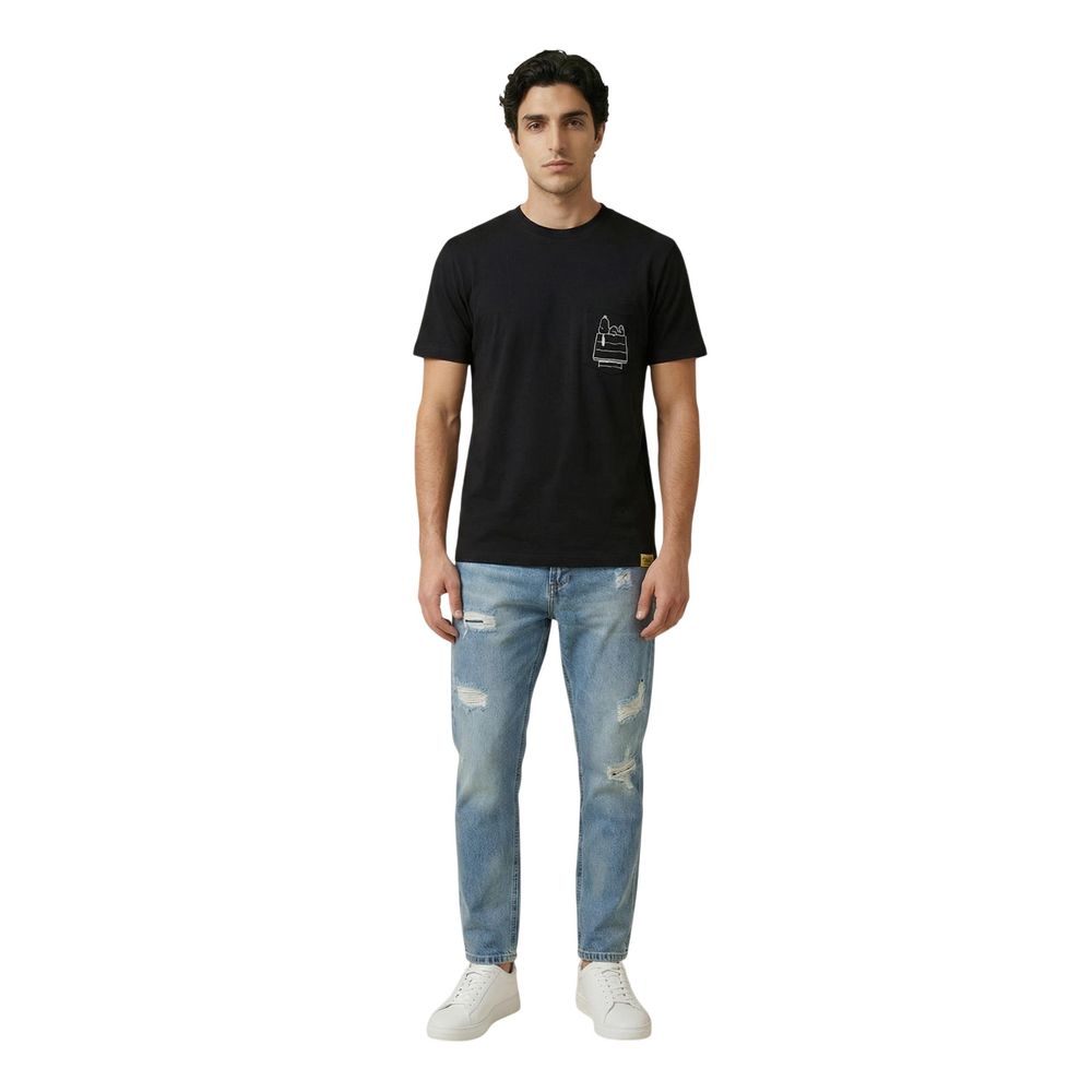 Only & Sons Black Cotton T-Shirt