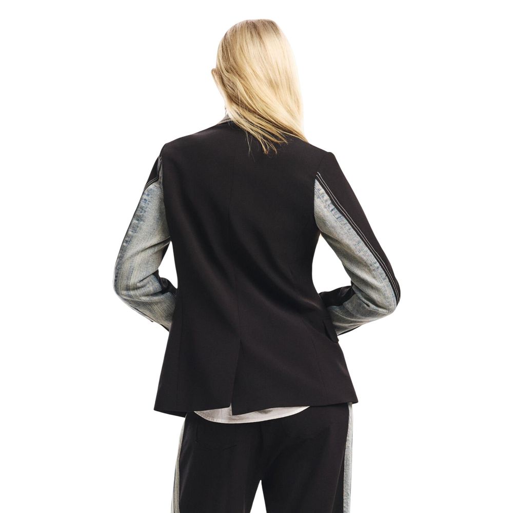 Desigual Black Cotton Blazer
