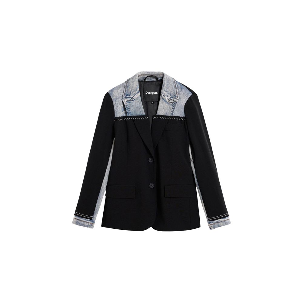 Desigual Black Cotton Blazer