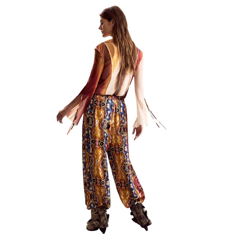 Desigual Orange Viscose Casual Pants