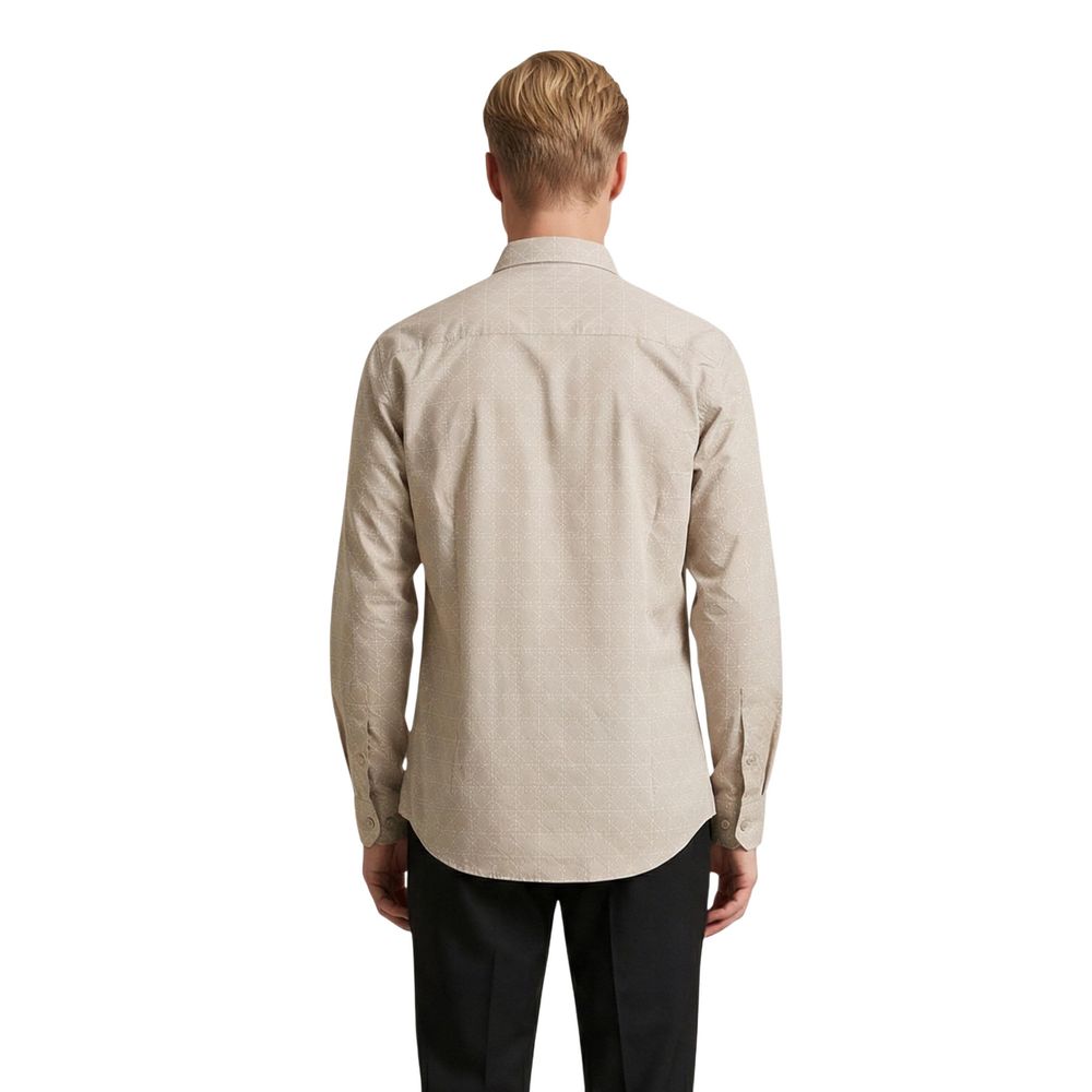 Gianni Lupo Beige Viscose Pattern Shirt