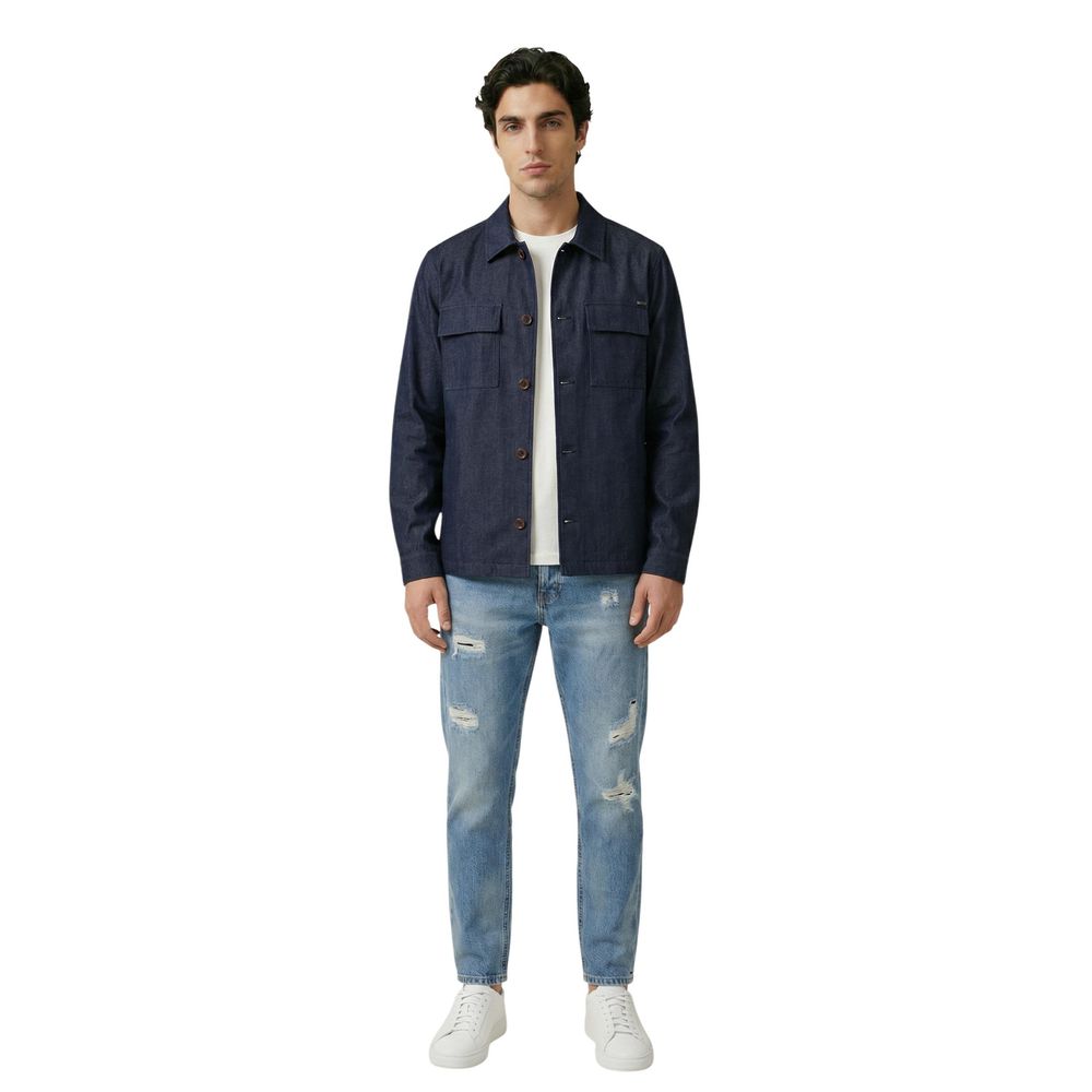 Gianni Lupo Blue Lyocell Jacket