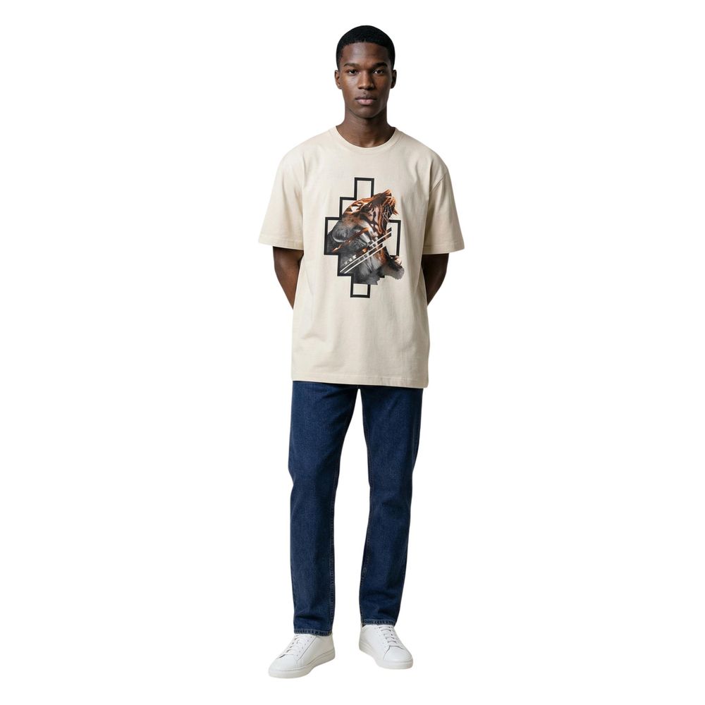 County of Milan Beige Cotton T-Shirt