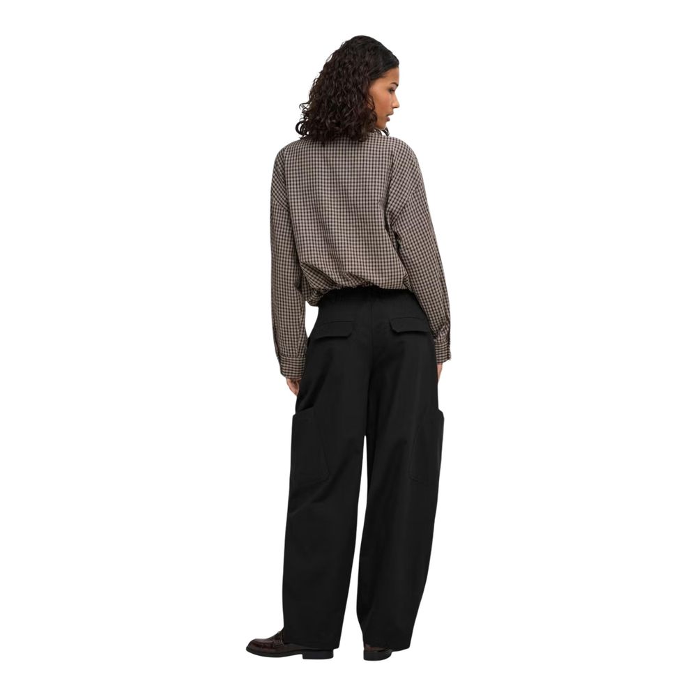 Jacqueline De Yong Black Cotton Cargo Pants