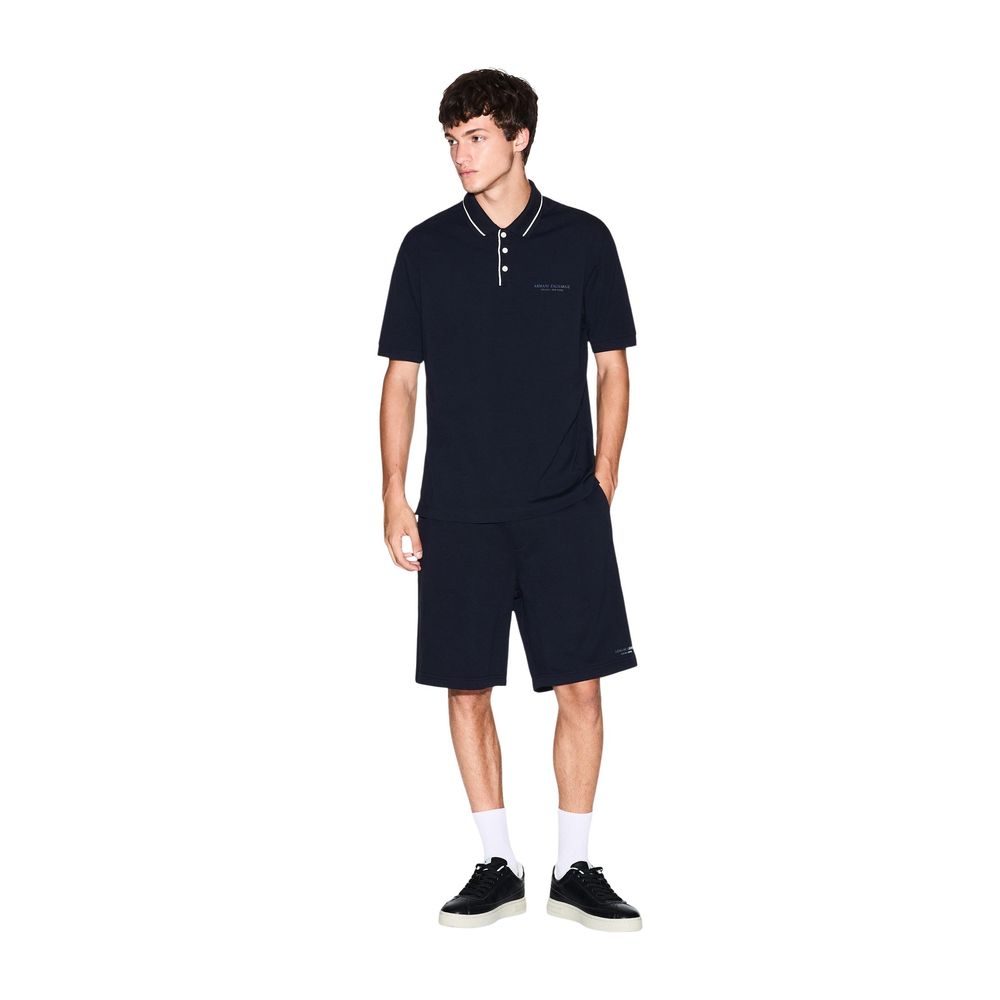 Armani Exchange Blue Cotton Knee Length
