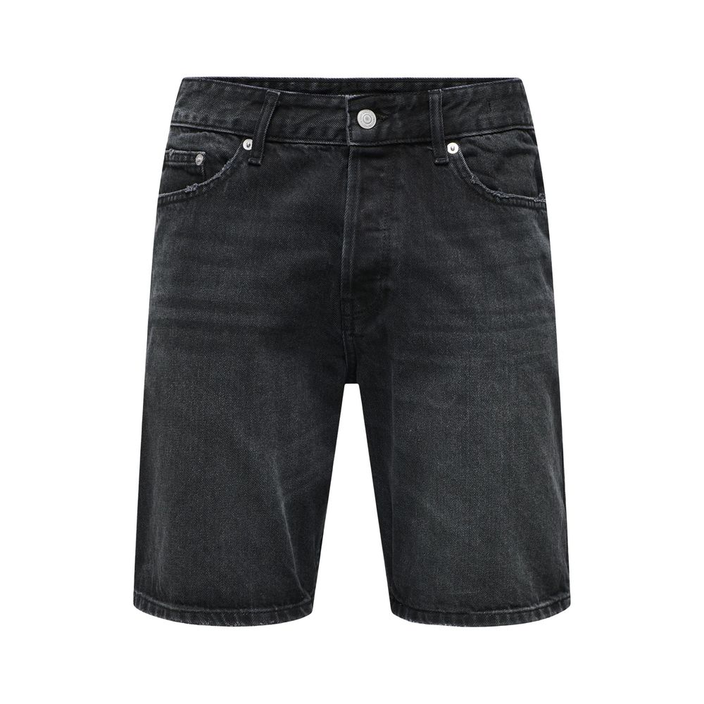Only & Sons Black Denim Shorts