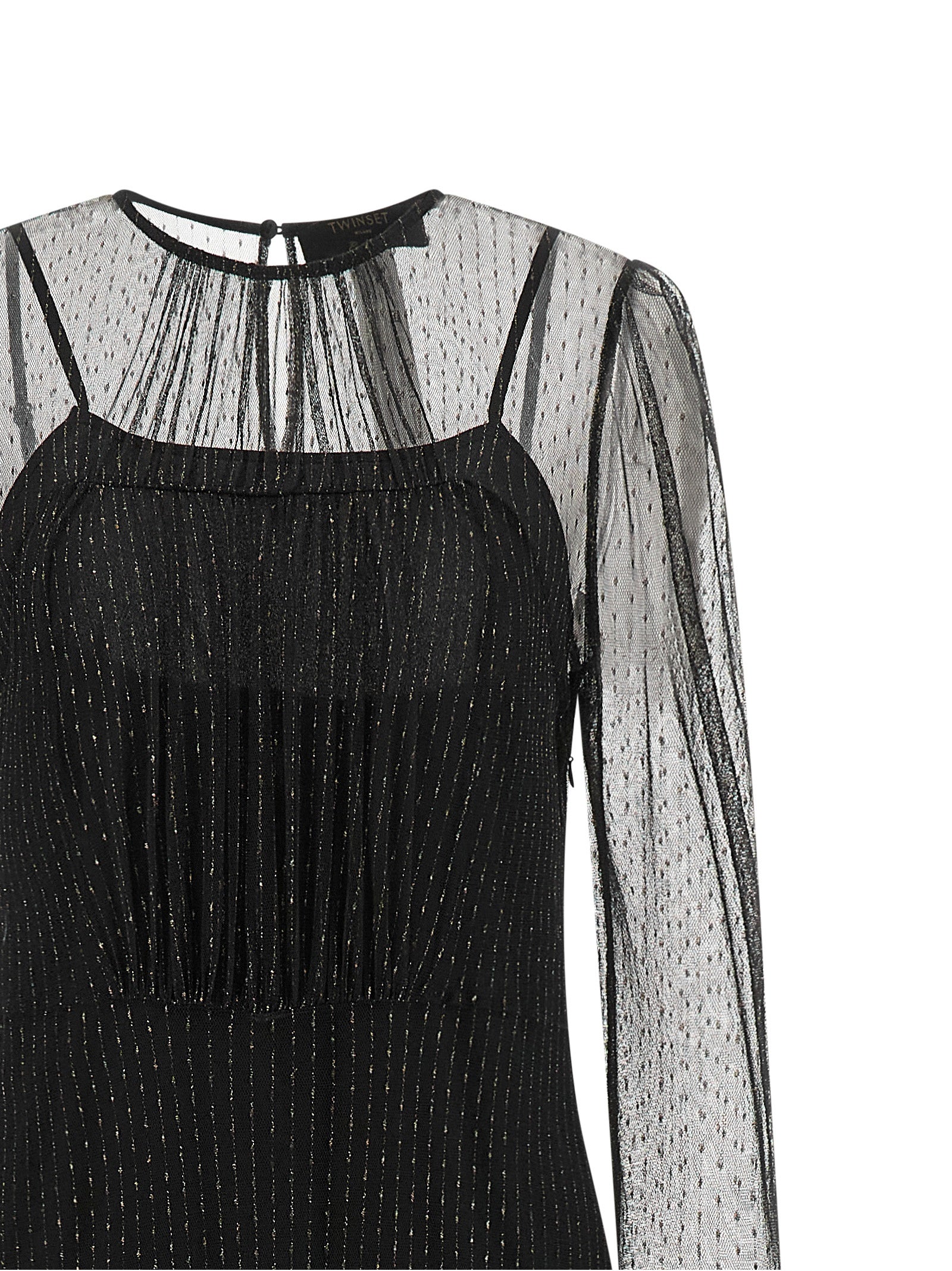 Twinset Black Polyamide Long Dress