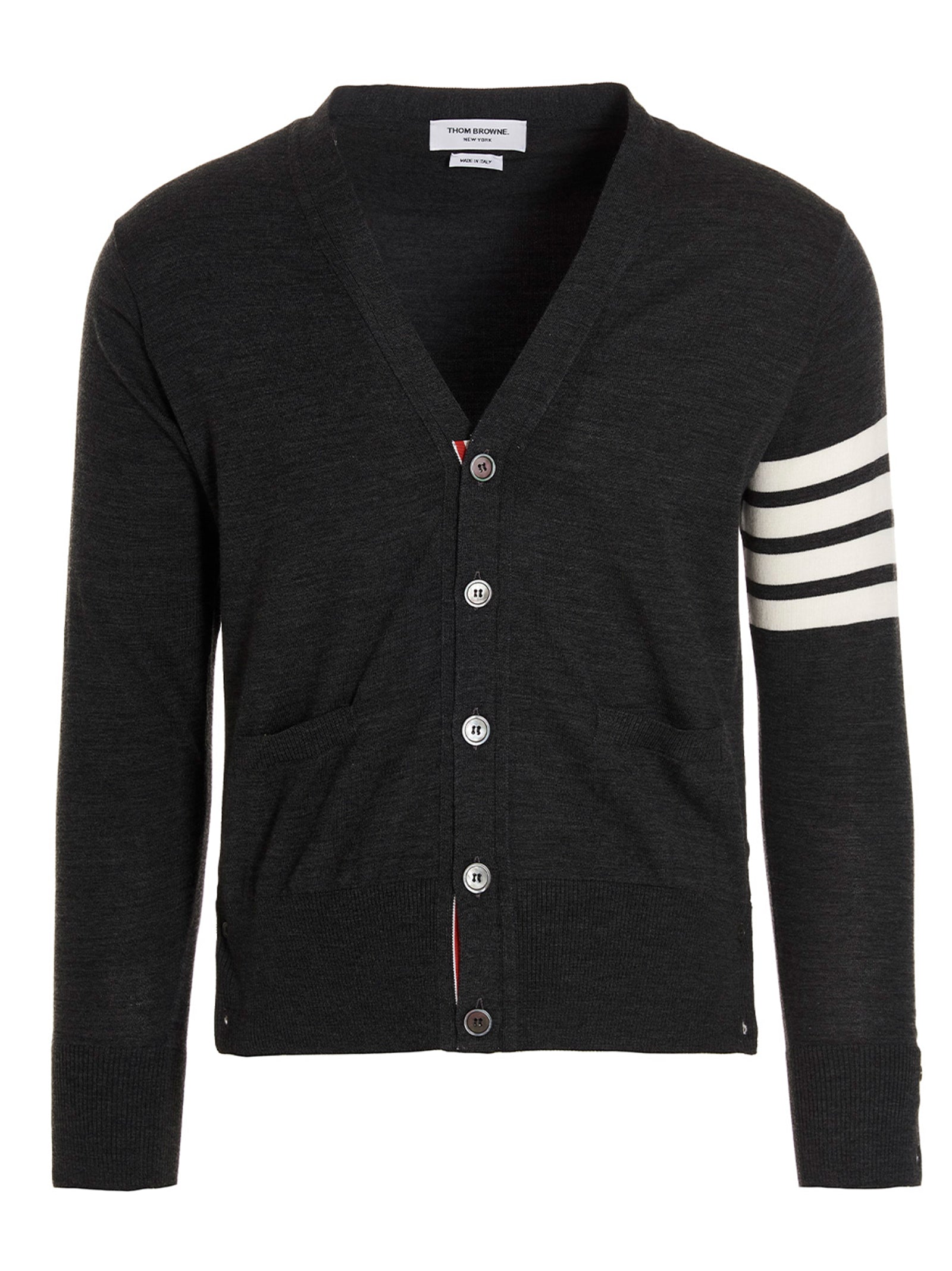 Thom Browne Gray Merino Wool Cardigan