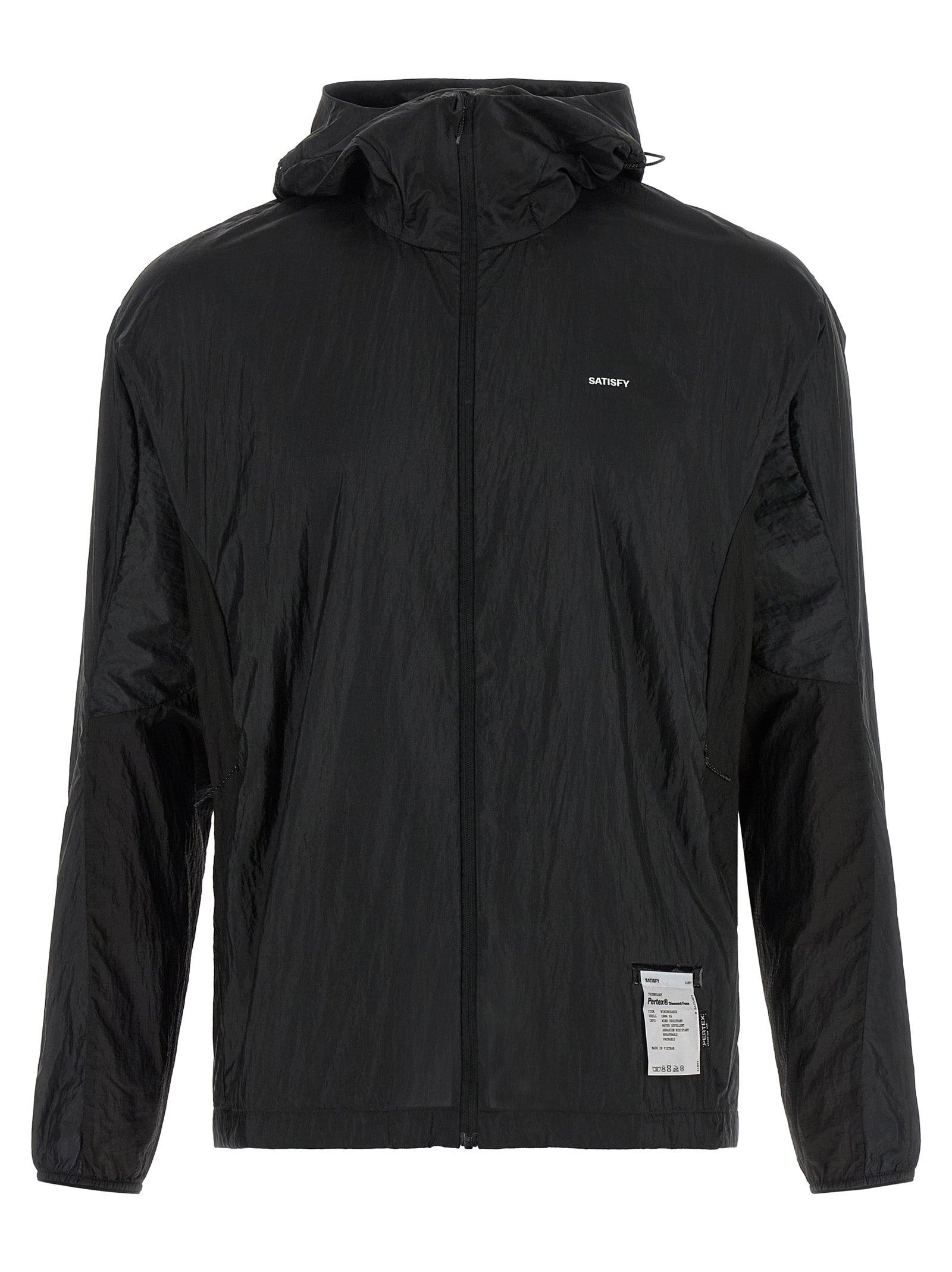 SATISFY Black Polyamide Shell Jacket