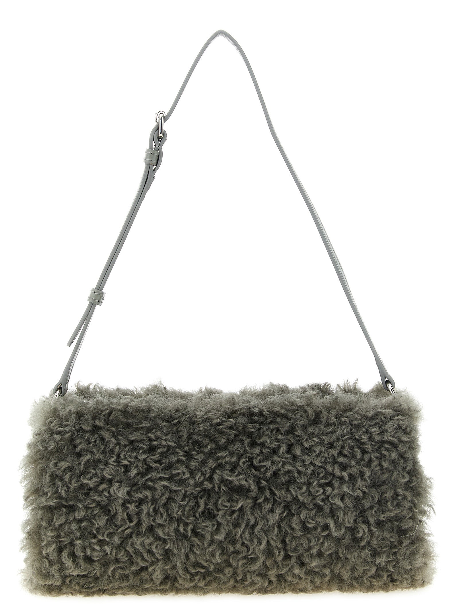 Stella McCartney Gray Polyester Clutch Bag