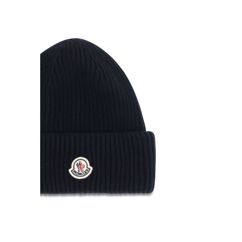 Moncler Blue Wool Oves Aries Beanie