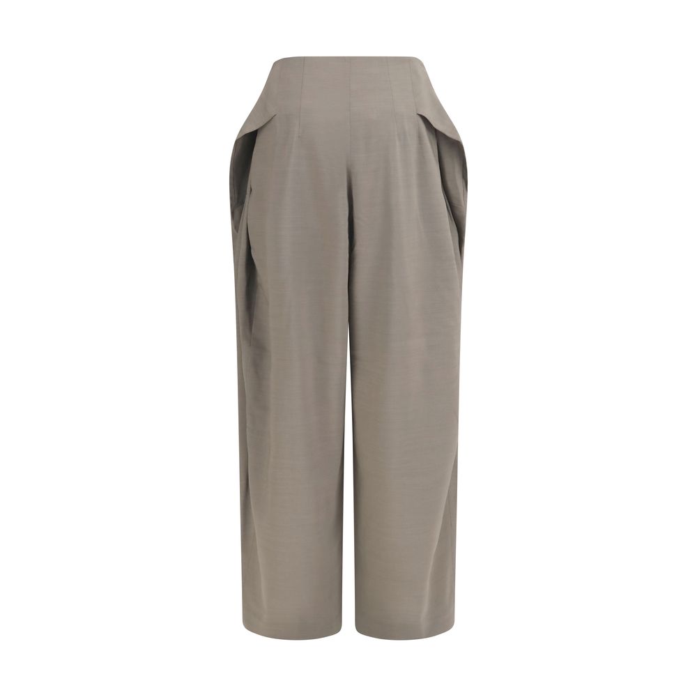 Jacquemus Gray Wool Oves Aries Flared Pants