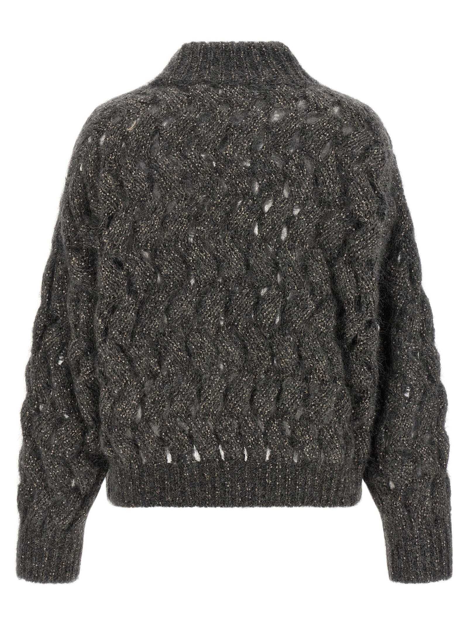 Brunello Cucinelli Gray Wool Cardigan