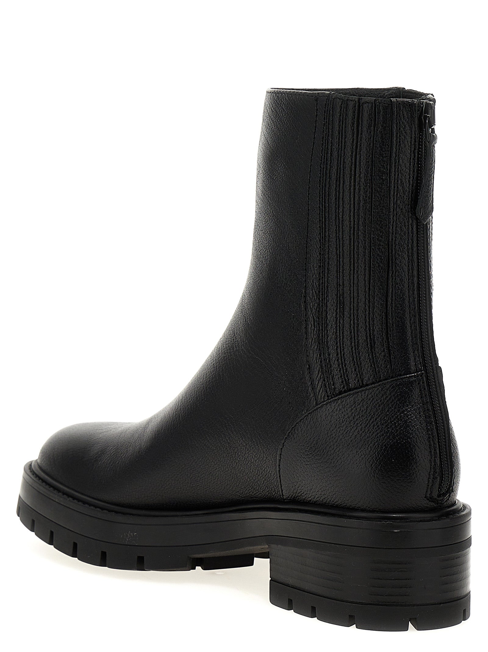 Aquazzura Black Calfskin Ankle Boots