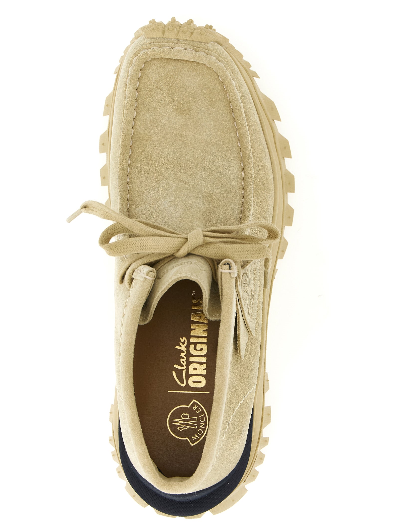 Moncler Beige Leather Ankle Boots