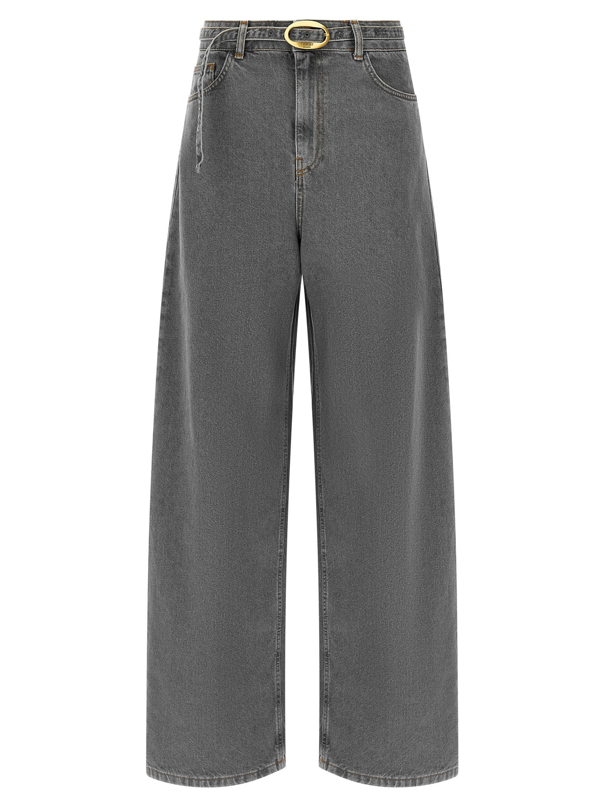 Twinset Gray Cotton Jeans Denim
