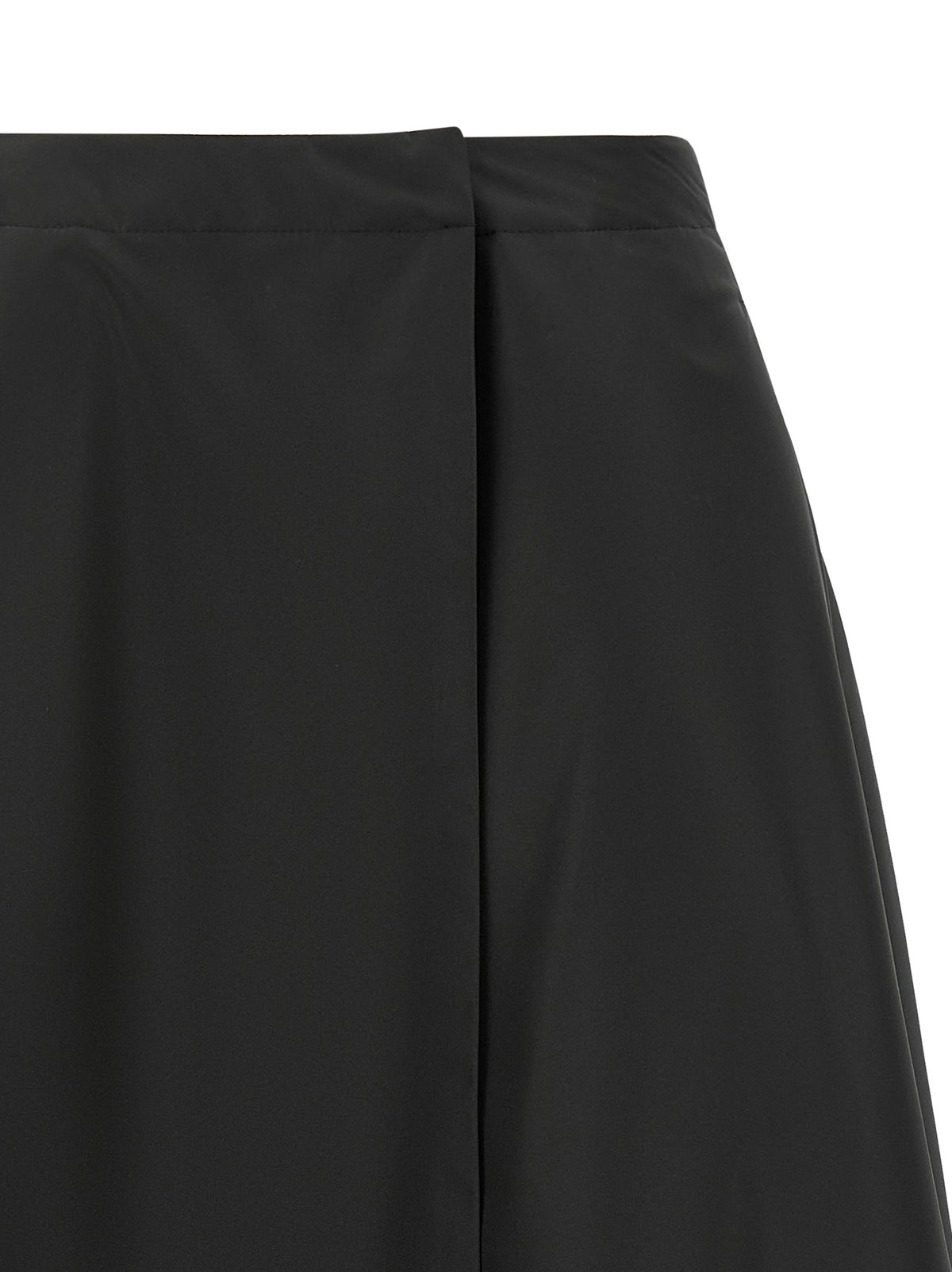 Moncler Black Polyester Midi Skirt