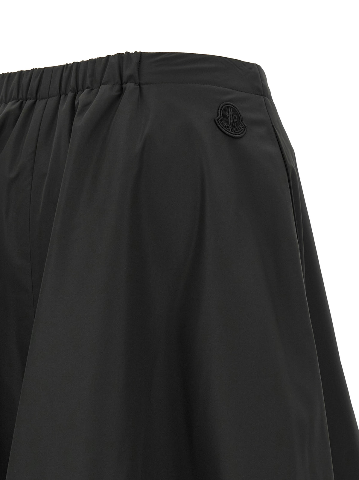 Moncler Black Polyester Midi Skirt