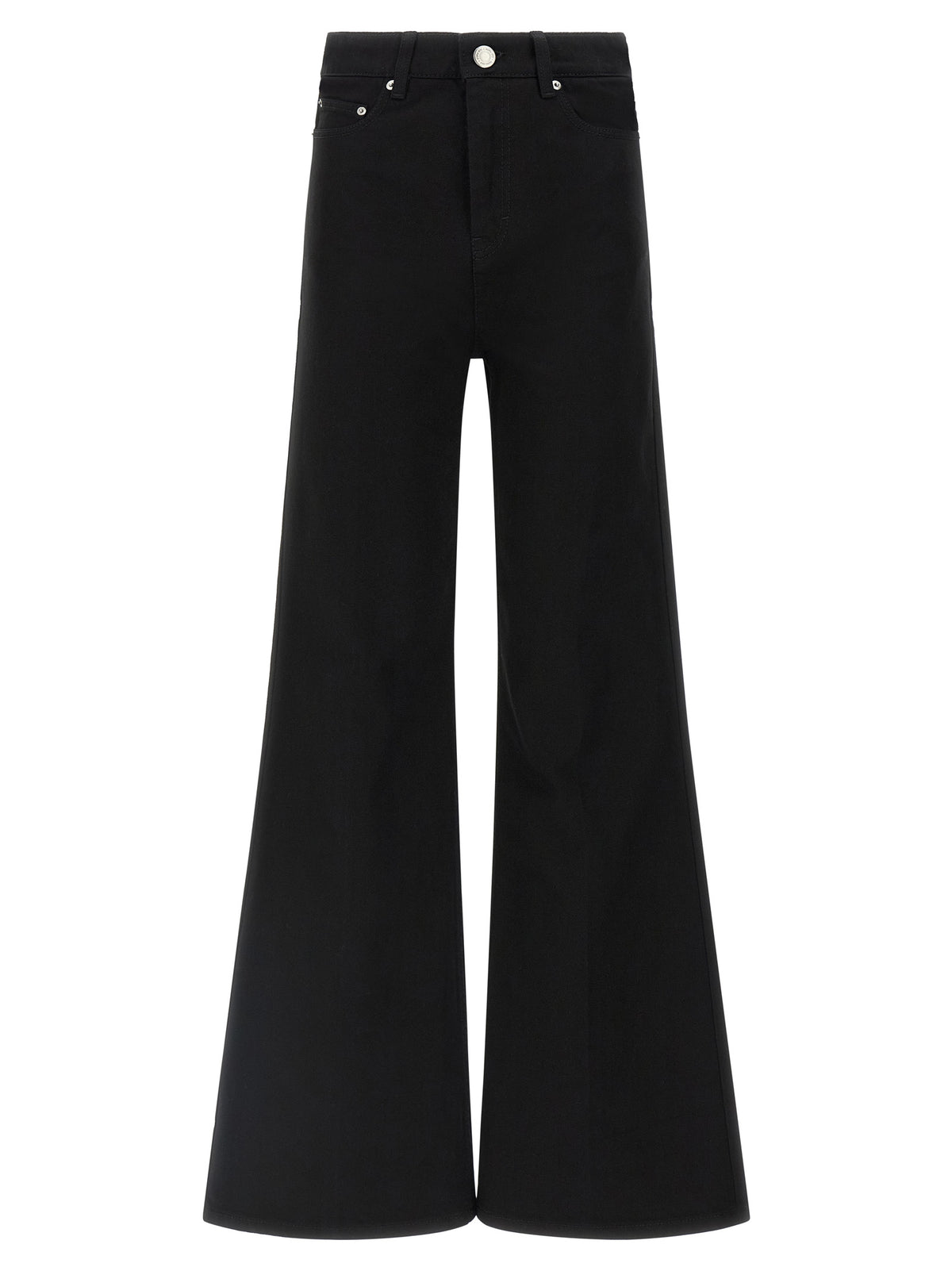 Ami Paris Black Cotton Flared Jeans