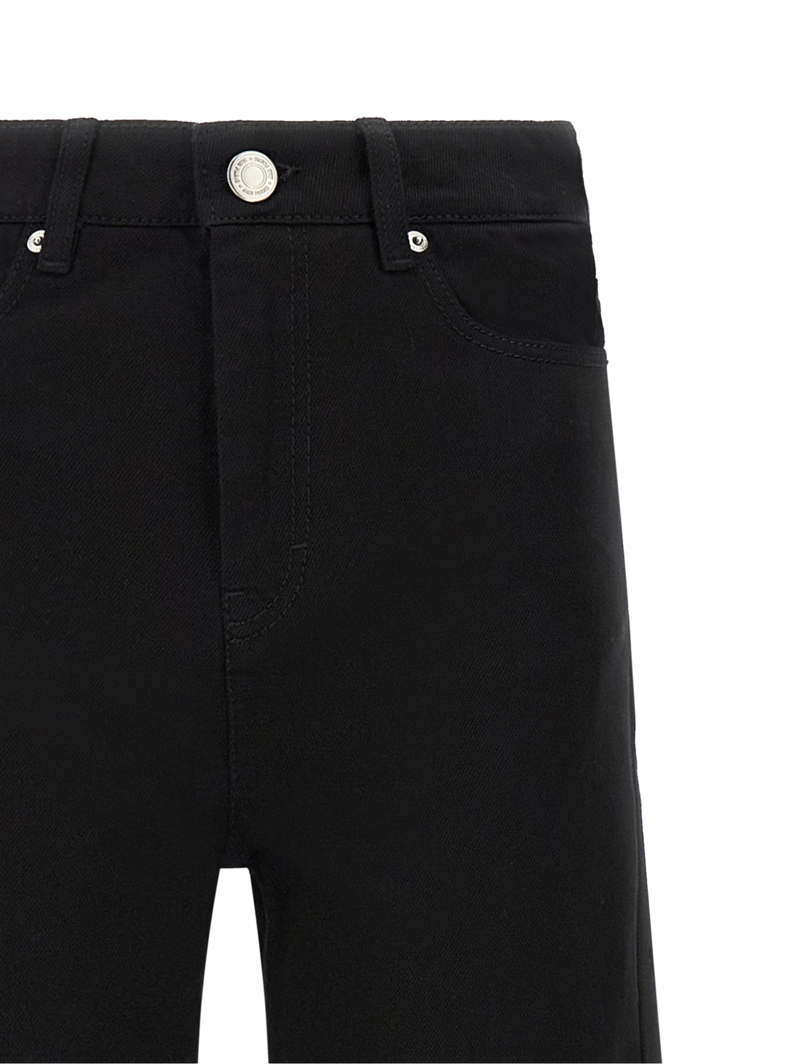 Ami Paris Black Cotton Flared Jeans
