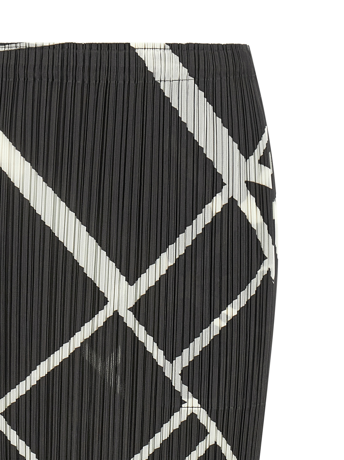 PLEATS PLEASE ISSEY MIYAKE Gray Polyester Mini Skirt