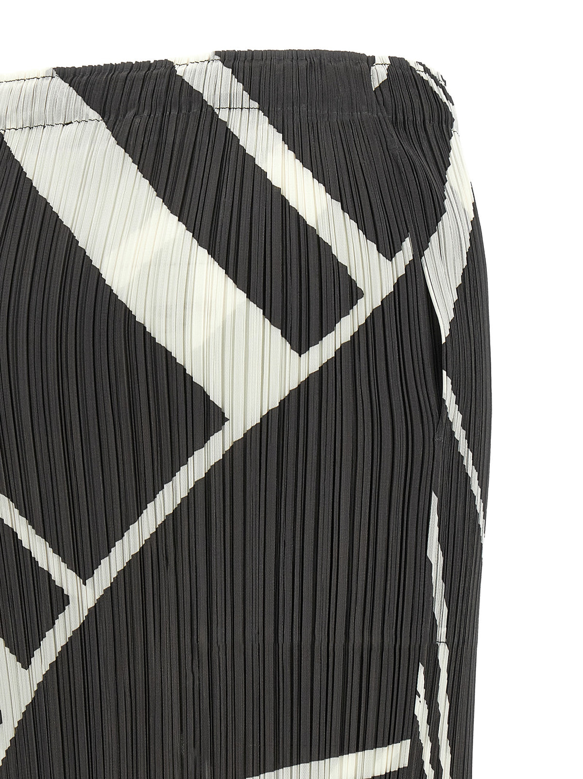 PLEATS PLEASE ISSEY MIYAKE Gray Polyester Mini Skirt