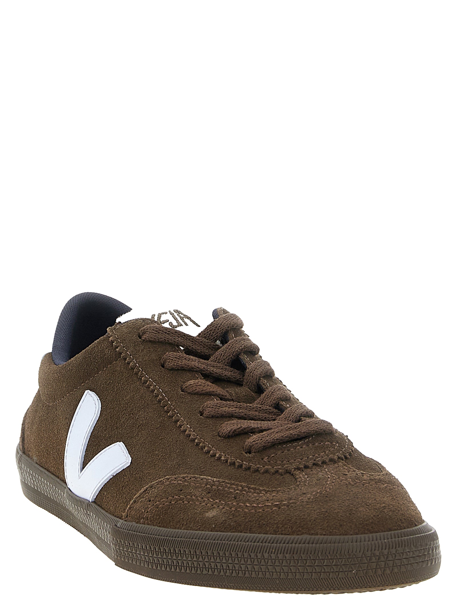 Veja Brown Calfskin Athletic Sneakers