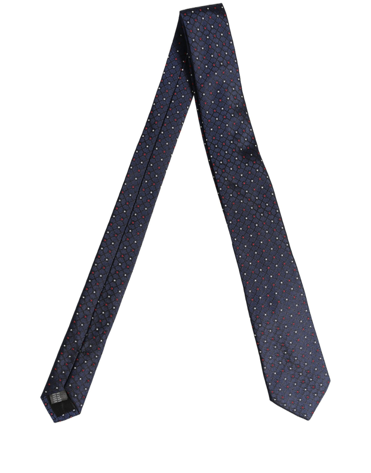 Dolce & Gabbana Blue Diamond Lattice Adjustable Necktie Men Accessory Tie