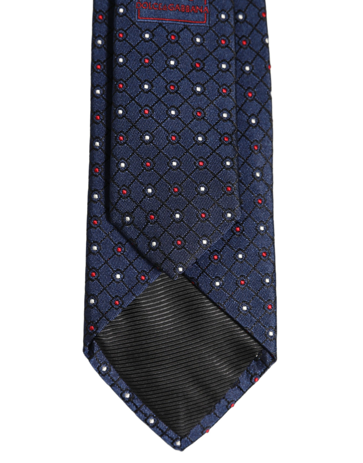 Dolce & Gabbana Blue Diamond Lattice Adjustable Necktie Men Accessory Tie