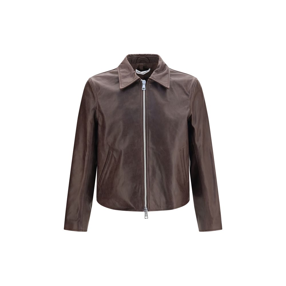 Our Legacy Brown Calf Leather Bos Taurus Leather Jacket